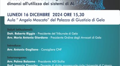 16 Dicembre 2024 – “Diritto ed intelligenza artificiale”