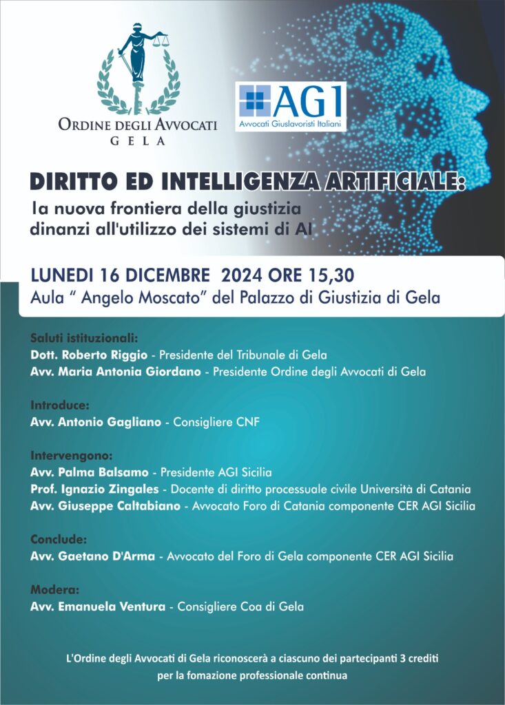 16 Dicembre 2024 – “Diritto ed intelligenza artificiale”