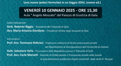 10 Gennaio 2025 – “Convegno studi sul C.P.P.”